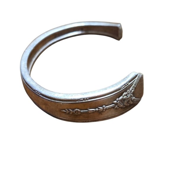 Jewelry - Hand Forged Silver Tone 12 Cuff Bracelet